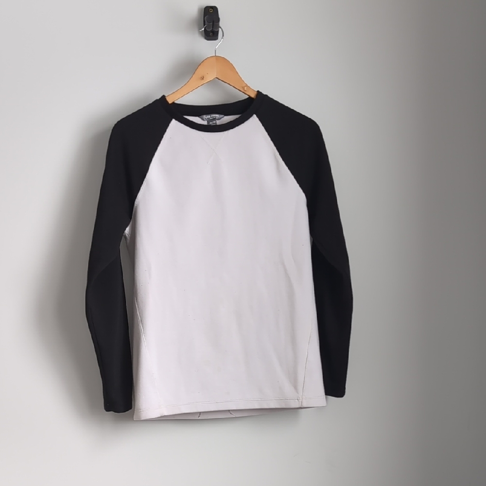 Joe Fresh Active Long Sleeve Crew Neck - Black and White